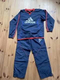 adidas ピステ上下セット 130 ネイビー/レッド