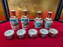 古九谷焼 八角鉢 庄三作 手描き 山水人物文 桐箱 旧家蔵出 コレクター放出美品 中古】盆栽鉢 九谷 庄三 小鉢 長辺 約7cm 正方鉢 色絵 花 松 鳥