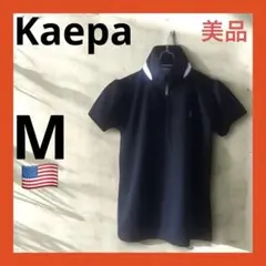（美品）Kaepa ケイパ　 ハーフジップポロシャツ M ブラック　ゴルフ