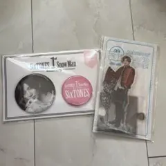 SixTONES 1st Snow Man アクリルスタンドバッジセット京本大我