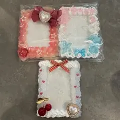 【3点セット】早い者勝ち！ トレカケース ホイップデコ 白 さくらんぼ