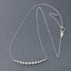 ダイヤモンド カーブライン ネックレス Pt900 1.00ct 3.4g - メルカリ