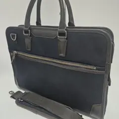 タケオキクチ ビジネスバッグ 2way ナイロン レザー ネイビー