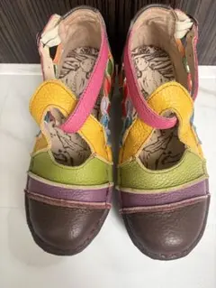 Estacion～エスタシオン～・フルーツモチーフ本革スリッポンシューズ S Estacion～エスタシオン～・フルーツモチーフ 本革 スリッポンシューズ