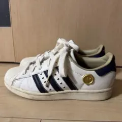 adidas Superstar ホワイト/ネイビー スニーカー 22cm