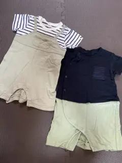 ☆GUロンパース・カバーオール 80センチ　2点セット