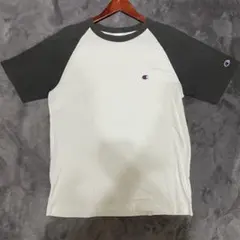 【R1070】Champion ラグランTシャツ サイズL グレーのサムネイル