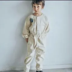 新品未使用　しまむら　soft cheeseデニムオールインワン　ホワイト　80