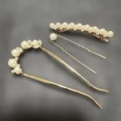 パール装飾のヘアピンセット