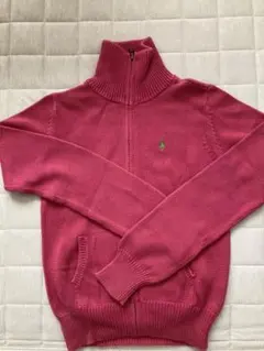 Ralph Lauren ピンク ジップアップカーディガン 160