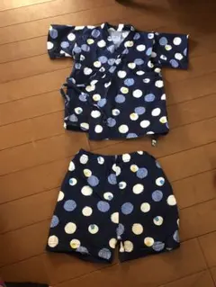 水玉模様 甚平セット 95cm