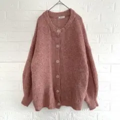 VANNIE U ミックスオーバーニットカーディガン