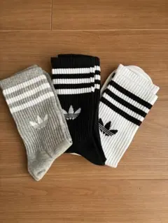 adidas 3S CREW S 3P ソックス Mサイズ