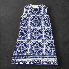 Dolce & Gabbana マヨリカ柄 ノースリーブワンピース 38のサムネイル