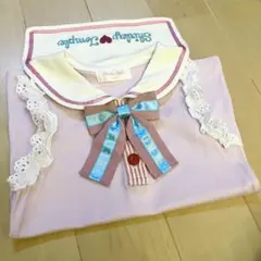 PUTUMAYO うさ耳半袖パーカー （ミント×ホワイト×フリル×リボン