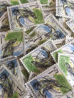 外国切手 海外切手 古切手 ビンテージ チェコ 50枚 ①