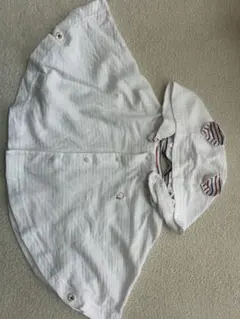 familiar ホワイト ベビーポンチョ