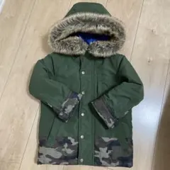 グローバルワーク S 90cm 100cm キッズ モッズコート 迷彩 カーキ