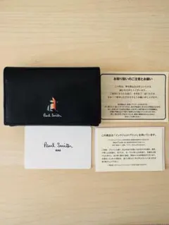 新品☆ Paul Smith ４連キーケース マーケトリーラビット☆ブラック