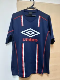 アンブロ umbro メンズカットソー　プリントロゴTシャツ☆ Lサイズネイビー