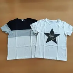 GLOBAL WORK 迷彩スター柄 切替 Tシャツ Lサイズ 160cm 2枚