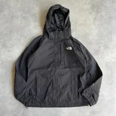 ノースフェイス ナイロンジャケット パーカー 刺繍 古着 XL 黒 13548