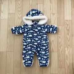 スキーウェア 70cm くま耳 フード付き