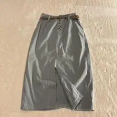 タイトスカート　M ウエストゴム　ベルト付き　ポケット付き