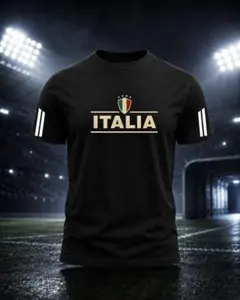【新品 未使用】ITALIA イタリア 半袖Tシャツ ブラック XXL メンズのサムネイル