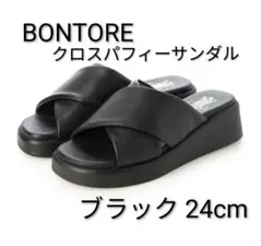 BONTORE クロスパフィーサンダル ブラック 38のサムネイル
