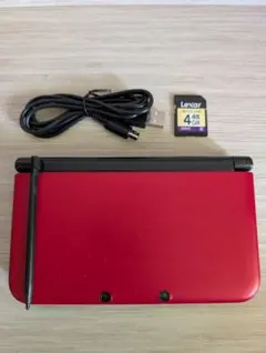 ニンテンドー3dsll　レッド×ブラック　充電ケーブル　タッチペン　SDカード