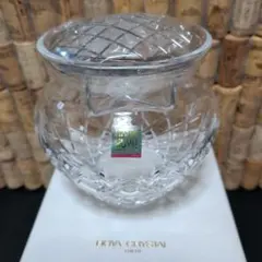 HOYA CRYSTAL 花瓶 フラワーベース 格子状の剣山付き