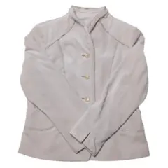 00's vintage ライトグレー ノーカラー ジャケット グランジ y2k