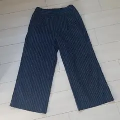 ストライプ ワイドパンツ