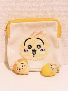 ちいかわうさぎ まとめ売り もこもこポーチ・おくるみキーホルダー・ならぶんです3