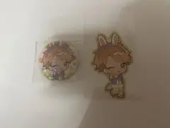 あんスタ　アニカフェ　缶バッジ　ステッカー　鳴上嵐