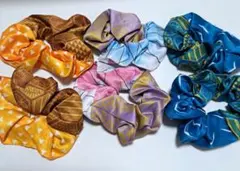 鬼滅の刃　和柄　シュシュ　6点セット　ヘアゴム　プライズ