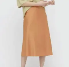サテン ナローフレアスカート 24Orenge