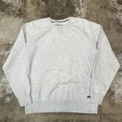 00s RUSSELLラッセル 無地ブランク スウェット グレーL