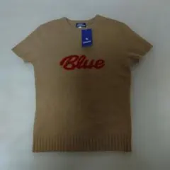 BURBERRY BLUE LABEL バーバリー半袖ニットロゴセーター未使用