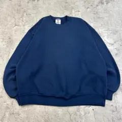 R*様 USA製　JERZEES　ブランク　無地　長袖　スウェット　古着　ネイビ