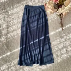 ユニクロ×マメクロゴウチ　コラボ　3Dリブロングスカート（X L）紺系