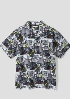 S　グラニフ　水木しげる　墓場鬼太郎　ビッグシルエットオープンカラーシャツ