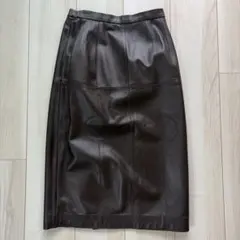 イタリア製羊革100% 本革 タイトスカート