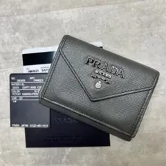 極美品✨PRADA ミニ財布 サフィアーノ レザー バイカラー三つ折り財布