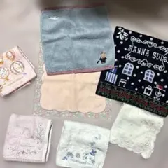 ブランドハンカチ7枚まとめ売り　アナスイ　ファミリア　WAKO ツモリチサト