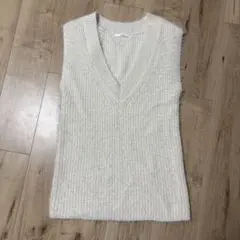 LARUTA ベスト　ニット　白 M