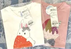 【新品未使用】エニィファム ミラクルプリント Tシャツ 2枚セット 100㎝