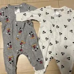 H&M ミッキーマウス柄ロンパース2枚セット 56