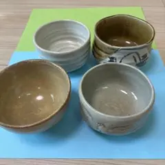 陶器製湯飲み　お薄茶器4個セット